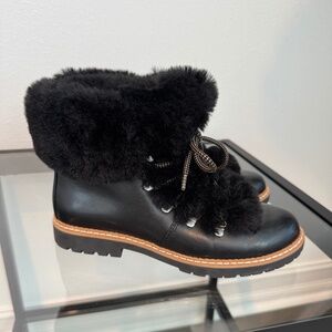 INC International Concepts Pravale Faux Fur Lace Up Winter Boots Size 8 NWOB